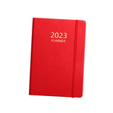 Maxbell A5 Notebook Planner Journal Notebook 2023 Weekly Planner Notepads PU Cover Red
