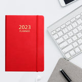 Maxbell A5 Notebook Planner Journal Notebook 2023 Weekly Planner Notepads PU Cover Red