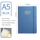 Maxbell A5 Notebook Planner Journal Notebook 2023 Weekly Planner Notepads PU Cover Blue