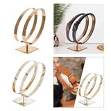 Maxbell Stainless Steel Belt Display Stands Double Loop for Store Display Props primary color