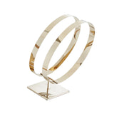 Maxbell Stainless Steel Belt Display Stands Double Loop for Store Display Props primary color
