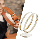 Maxbell Stainless Steel Belt Display Stands Double Loop for Store Display Props primary color