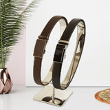 Maxbell Stainless Steel Belt Display Stands Double Loop for Store Display Props primary color