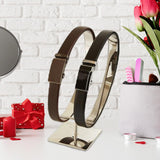 Maxbell Stainless Steel Belt Display Stands Double Loop for Store Display Props primary color