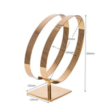 Maxbell Stainless Steel Belt Display Stands Double Loop for Store Display Props Titanium color