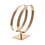 Maxbell Stainless Steel Belt Display Stands Double Loop for Store Display Props Titanium color