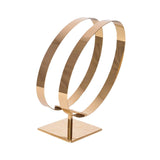 Maxbell Stainless Steel Belt Display Stands Double Loop for Store Display Props Titanium color