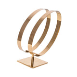 Maxbell Stainless Steel Belt Display Stands Double Loop for Store Display Props Titanium color