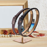Maxbell Stainless Steel Belt Display Stands Double Loop for Store Display Props Titanium color