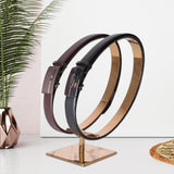 Maxbell Stainless Steel Belt Display Stands Double Loop for Store Display Props Titanium color
