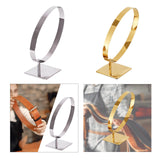 Maxbell Stainless Steel Belt Display Stands Space Saver Curved for Store Show Women primary color
