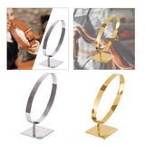 Maxbell Stainless Steel Belt Display Stands Space Saver Curved for Store Show Women primary color