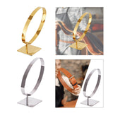 Maxbell Stainless Steel Belt Display Stands Space Saver Curved for Store Show Women primary color