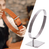 Maxbell Stainless Steel Belt Display Stands Space Saver Curved for Store Show Women primary color