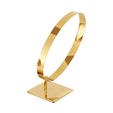 Maxbell Stainless Steel Belt Display Stands Space Saver Curved for Store Show Women Titanium color