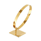Maxbell Stainless Steel Belt Display Stands Space Saver Curved for Store Show Women Titanium color
