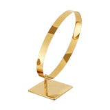 Maxbell Stainless Steel Belt Display Stands Space Saver Curved for Store Show Women Titanium color