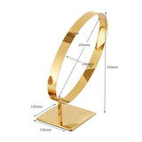Maxbell Stainless Steel Belt Display Stands Space Saver Curved for Store Show Women Titanium color
