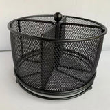 Maxbell Desk Organizer Storage Box 360 Degrees Rotating Pencil Holder for Office Black