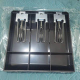 Maxbell Cash Register Drawer 3 Grid Currency Till Money Organizer for Store Hotel