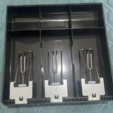Maxbell Cash Register Drawer 3 Grid Currency Till Money Organizer for Store Hotel