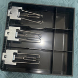 Maxbell Cash Register Drawer 3 Grid Currency Till Money Organizer for Store Hotel
