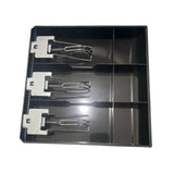 Maxbell Cash Register Drawer 3 Grid Currency Till Money Organizer for Store Hotel