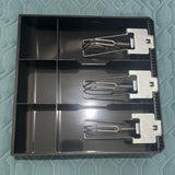 Maxbell Cash Register Drawer 3 Grid Currency Till Money Organizer for Store Hotel