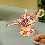 Maxbell Classic Lamp Oil Lamp Prop Wishing Light for Wedding Home Purplish Red