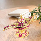 Maxbell Classic Lamp Oil Lamp Prop Wishing Light for Wedding Home Purplish Red