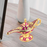 Maxbell Classic Lamp Oil Lamp Prop Wishing Light for Wedding Home Purplish Red