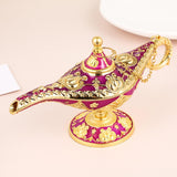 Maxbell Classic Lamp Oil Lamp Prop Wishing Light for Wedding Home Purplish Red