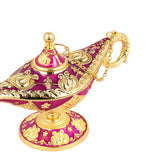 Maxbell Classic Lamp Oil Lamp Prop Wishing Light for Wedding Home Purplish Red