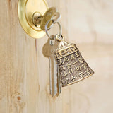 Maxbell Small Copper Keys Chains Pendant Lucky for Porch Outdoor Decoration