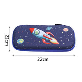Maxbell Pen Pouch Box Desk Organizer Portable Pencil Case for Office Stationery Kids Rocket