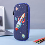 Maxbell Pen Pouch Box Desk Organizer Portable Pencil Case for Office Stationery Kids Rocket