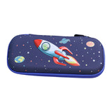 Maxbell Pen Pouch Box Desk Organizer Portable Pencil Case for Office Stationery Kids Rocket
