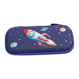Maxbell Pen Pouch Box Desk Organizer Portable Pencil Case for Office Stationery Kids Rocket
