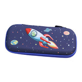 Maxbell Pen Pouch Box Desk Organizer Portable Pencil Case for Office Stationery Kids Rocket