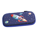 Maxbell Pen Pouch Box Desk Organizer Portable Pencil Case for Office Stationery Kids Rocket