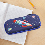 Maxbell Pen Pouch Box Desk Organizer Portable Pencil Case for Office Stationery Kids Rocket