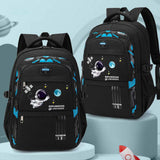 Maxbell Astronaut Children's Backpack Cute Adjustable Shoulder Strap for Hiking Small Black