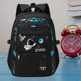Maxbell Astronaut Children's Backpack Cute Adjustable Shoulder Strap for Hiking Large Black