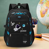 Maxbell Astronaut Children's Backpack Cute Adjustable Shoulder Strap for Hiking Large Black