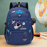 Maxbell Astronaut Children's Backpack Cute Adjustable Shoulder Strap for Hiking Large Blue