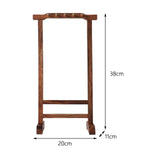 Maxbell Calligraphy Brush Pen Holder 10 Hook Hanging Retro for Office Holiday Gifts Rosewood