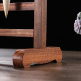Maxbell Calligraphy Brush Pen Holder 10 Hook Hanging Retro for Office Holiday Gifts Rosewood