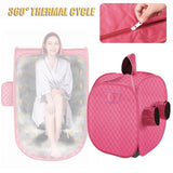 Maxbell Portable Home SPA Tent Two Person Steamer Not Included for Indoor Home Rose Red