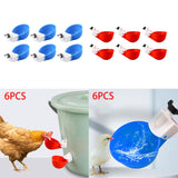 Maxbell 6Pcs Chicken Feeders Chicken Watering Cup Chicken Waterer for Birds Quail Red