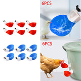 Maxbell 6Pcs Chicken Feeders Chicken Watering Cup Chicken Waterer for Birds Quail Red